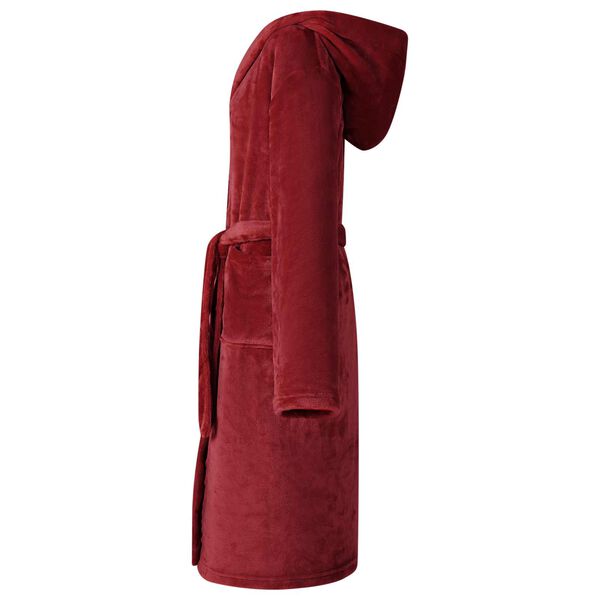 vidaXL Peignoir avec capuche Rouge Bordeaux xxxl Flanelle