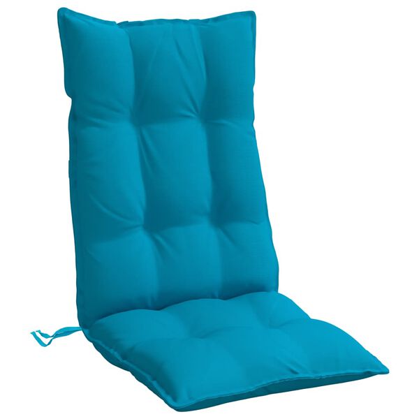 vidaXL Coussins de chaise &agrave; dossier haut lot de 2 bleu clair