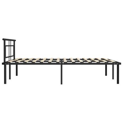 vidaXL Cadre de lit sans matelas noir métal 140x200 cm