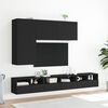 vidaXL Meuble TV mural noir 60x30x30 cm bois d'ing&eacute;nierie