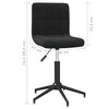 vidaXL Chaise pivotante de salle &agrave; manger Noir Velours
