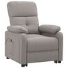 vidaXL Fauteuil inclinable électrique Taupe Tissu