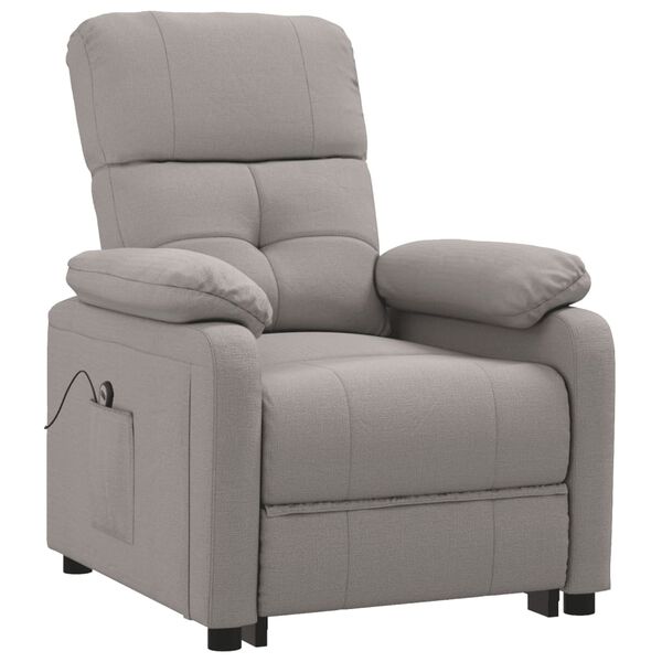vidaXL Fauteuil inclinable électrique Taupe Tissu