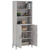 vidaXL Buffet haut Sonoma gris 69,5x34x180 cm Bois d'ing&eacute;nierie