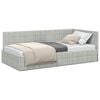 vidaXL Cadre de lit d'angle Gris clair 90 x 190 cm Velours