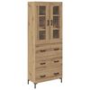vidaXL Haut Armoire 2 pc Ch&ecirc;ne artisanal 69,5 x 34 x 180 cm