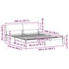 vidaXL Cadre de lit avec tête de lit Marron et gris clair 200 x 200 cm