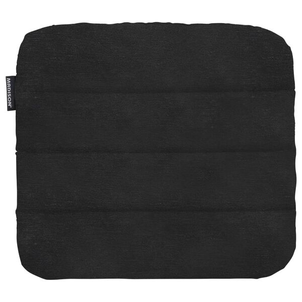Madison Coussin de chaise de salle &agrave; manger Panama 40x40 cm Noir