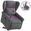 vidaXL Fauteuil de massage inclinable Gris fonc&eacute; Tissu