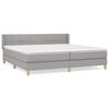 vidaXL Sommier &agrave; lattes de lit avec matelas Gris clair 200x200cm Tissu