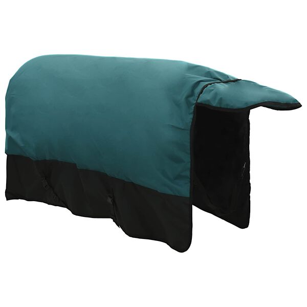 vidaXL Couverture &Eacute;quine Vert fonc&eacute; et noir 95 cm Polyester