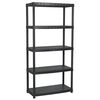 vidaXL &Eacute;tag&egrave;re de rangement &agrave; 5 niveaux Noir 91,5x45,7x185cm Plastique