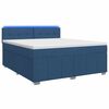 vidaXL Lit boxspring avec matelas Bleu 140 x 200 cm Tissu