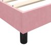 vidaXL Sommier &agrave; lattes de lit avec matelas rose 100x210 cm velours