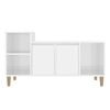 vidaXL Meuble TV Blanc brillant 100x35x55 cm Bois d'ingénierie