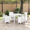 vidaXL Table de jardin pour repas Blanc 100 x 100 x 73 cm polyrotin