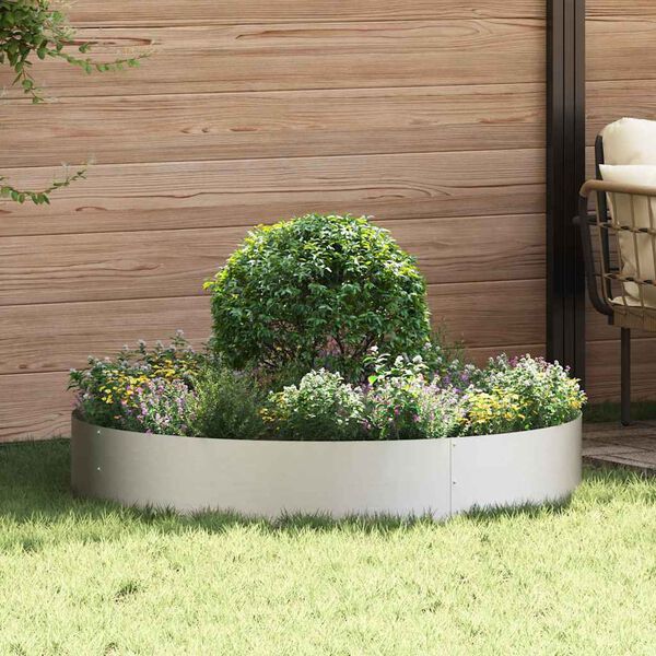 vidaXL Cache-pot de jardin 5 pcs Argent 120 x 120 x 20 cm