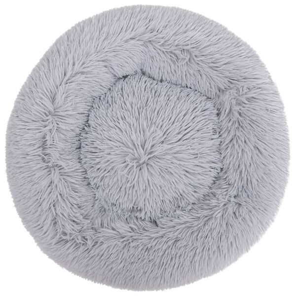 vidaXL Coussin lavable pour chiens/chats Gris clair 70x70x15cm Peluche