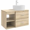 vidaXL Ensemble de mobilier de salle de bain 2 pc Ch&ecirc;ne Sonoma