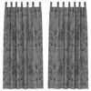 vidaXL Rideaux en velours 2 pc Gris 245 x 140 cm Velours