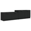 vidaXL Meuble TV Noir 158,5x36x45 cm Bois d'ing&eacute;nierie