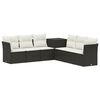 vidaXL Ensemble de Canap&eacute;s 7 pcs Noir et blanc cr&egrave;me