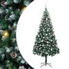 vidaXL Sapin de Noël artificiel Vert 210 cm PVC, Acier et Plastique