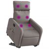vidaXL Fauteuil inclinable de massage Taupe Tissu