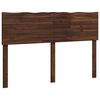 vidaXL T&ecirc;te de lit en bois brut ROSTOCK Marron fonc&eacute; 135 cm
