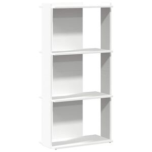 vidaXL Biblioth&egrave;que &agrave; 3 niveaux blanc 60x30x120 cm bois d'ing&eacute;nierie