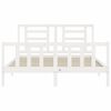 vidaXL Cadre de lit sans matelas blanc 160x200 cm bois de pin massif