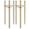 vidaXL Piquets d'arbre 2 pcs Bois de pin impr&eacute;gn&eacute; 50x45x170 cm