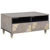 vidaXL Table basse Gris 80 x 54 x 40 cm Bois de mangue massif