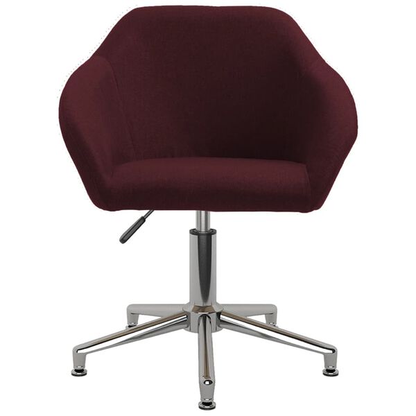 vidaXL Chaise pivotante de salle &agrave; manger Violet Tissu