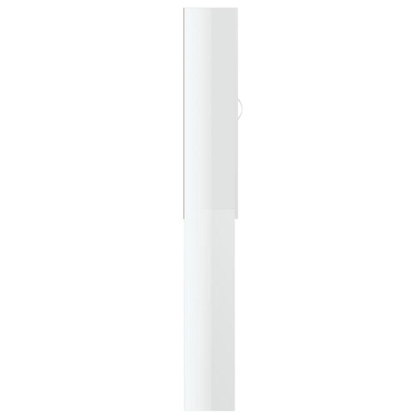 vidaXL Meuble pour machine à laver Blanc brillant 64x25,5x190 cm