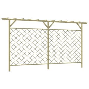 vidaXL Clôture à lattes de jardin avec pergola Bois