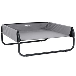 vidaXL Lit pour Chien Gris clair 75 x 75 x 30 cm Acier