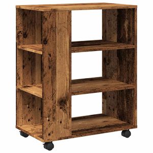 vidaXL Armoire &agrave; roulettes vieux bois 60x35x75 cm bois d'ing&eacute;nierie