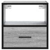 vidaXL Table de chevet murale sonoma gris 40x31x39,5 cm