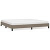 vidaXL Cadre de lit sans matelas taupe 200x200 cm tissu