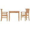 vidaXL Ensemble &agrave; manger de jardin 3 pcs Bois de teck massif
