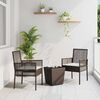 vidaXL Ensemble bistro de jardin 3 pcs Marron polyrotin
