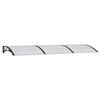 vidaXL Auvent de porte Noir 300x100 cm Polycarbonate