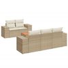 vidaXL Salon de jardin avec coussins 6 pcs beige r&eacute;sine tress&eacute;e