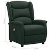 vidaXL Fauteuil de massage Vert fonc&eacute; Tissu