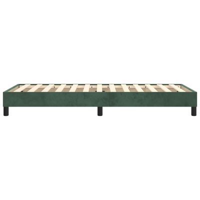 vidaXL Cadre de lit Vert foncé 90x190 cm Velours