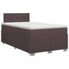 vidaXL Lit boxspring avec matelas Marron fonc&eacute; 120 x 190 cm Tissu