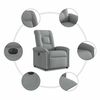 vidaXL Fauteuil inclinable &eacute;lectrique Gris clair Tissu
