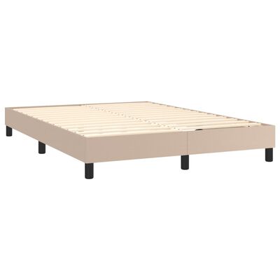 vidaXL Sommier à lattes de lit avec matelas Cappuccino 140x200 cm