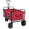 vidaXL Chariot pliant Rouge 89 x 63 x 96 cm Acier et polyester Oxford